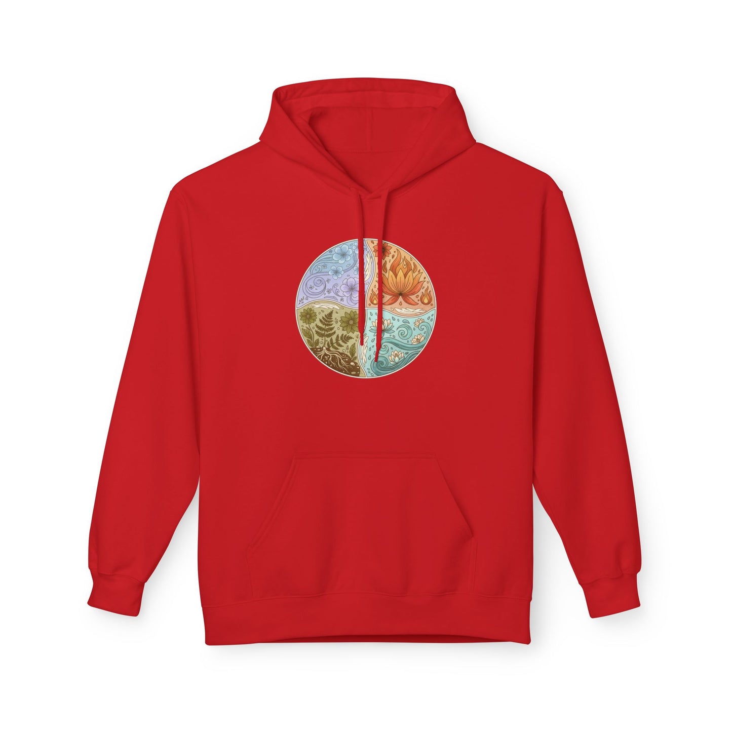 Yin Yang Seasons Hoodie — Colorful Seasonal Mandala Pullover