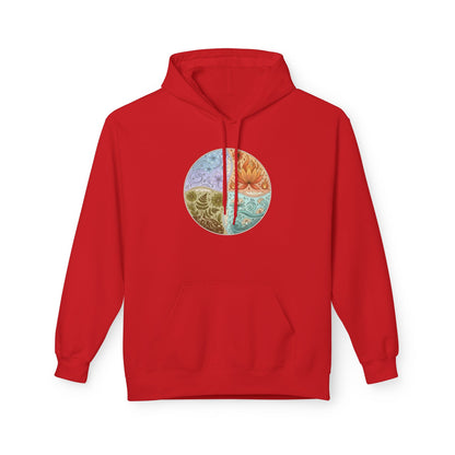 Yin Yang Seasons Hoodie — Colorful Seasonal Mandala Pullover