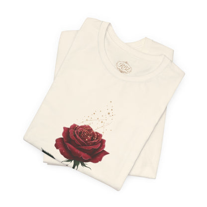 Red Rose Graphic Tee - Vintage Single Bloom T-Shirt