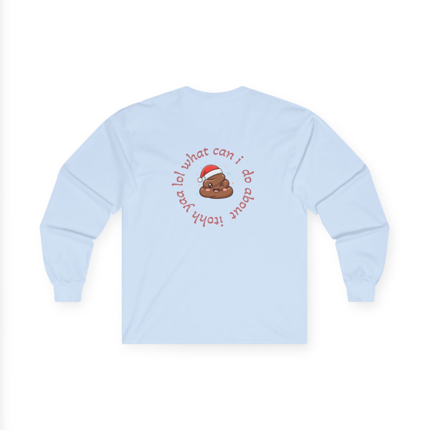Christmas Coffee Long Sleeve Tee — “Shitter Is Full for Christmas” Funny Holiday Shirt