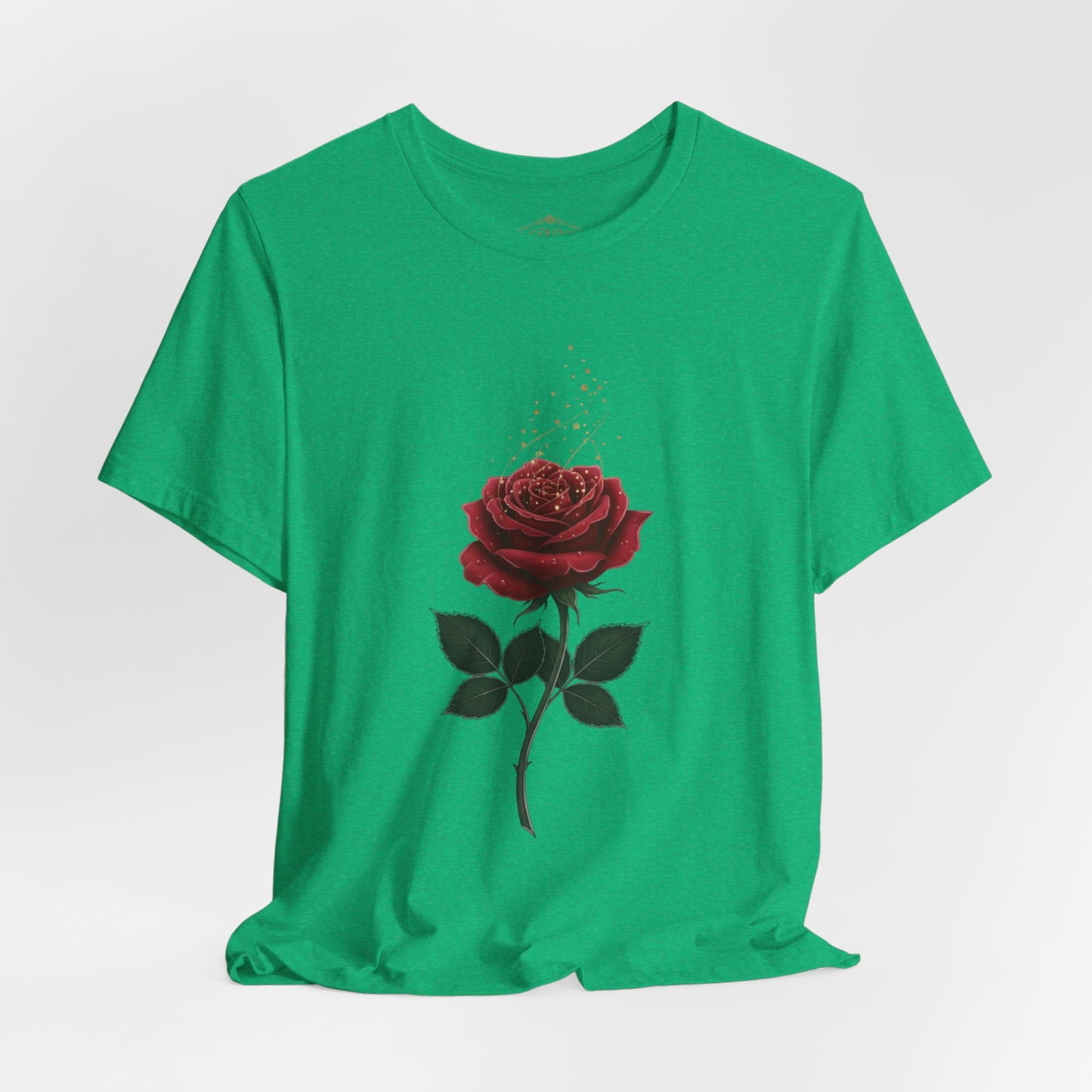 Red Rose Graphic Tee - Vintage Single Bloom T-Shirt