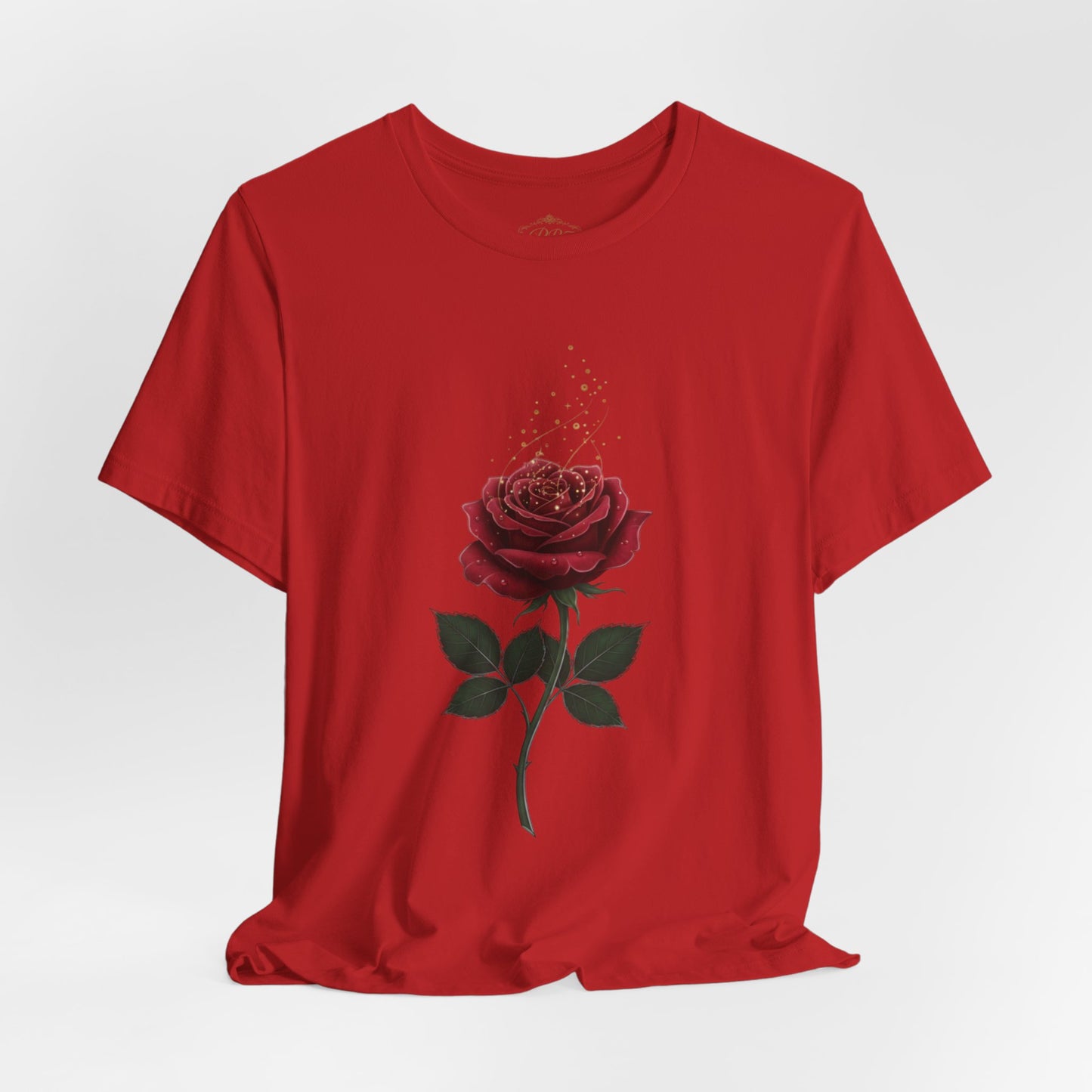Red Rose Graphic Tee - Vintage Single Bloom T-Shirt