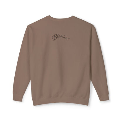 11:11 Crewneck Sweatshirt — Minimal White 'Blessed' Back Design