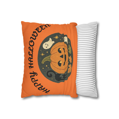 Halloween Decor Pillowcase, Cozy Home Accent, Pumpkin & Ghost Design, Fall Decor, Party & Seasonal Celebrations