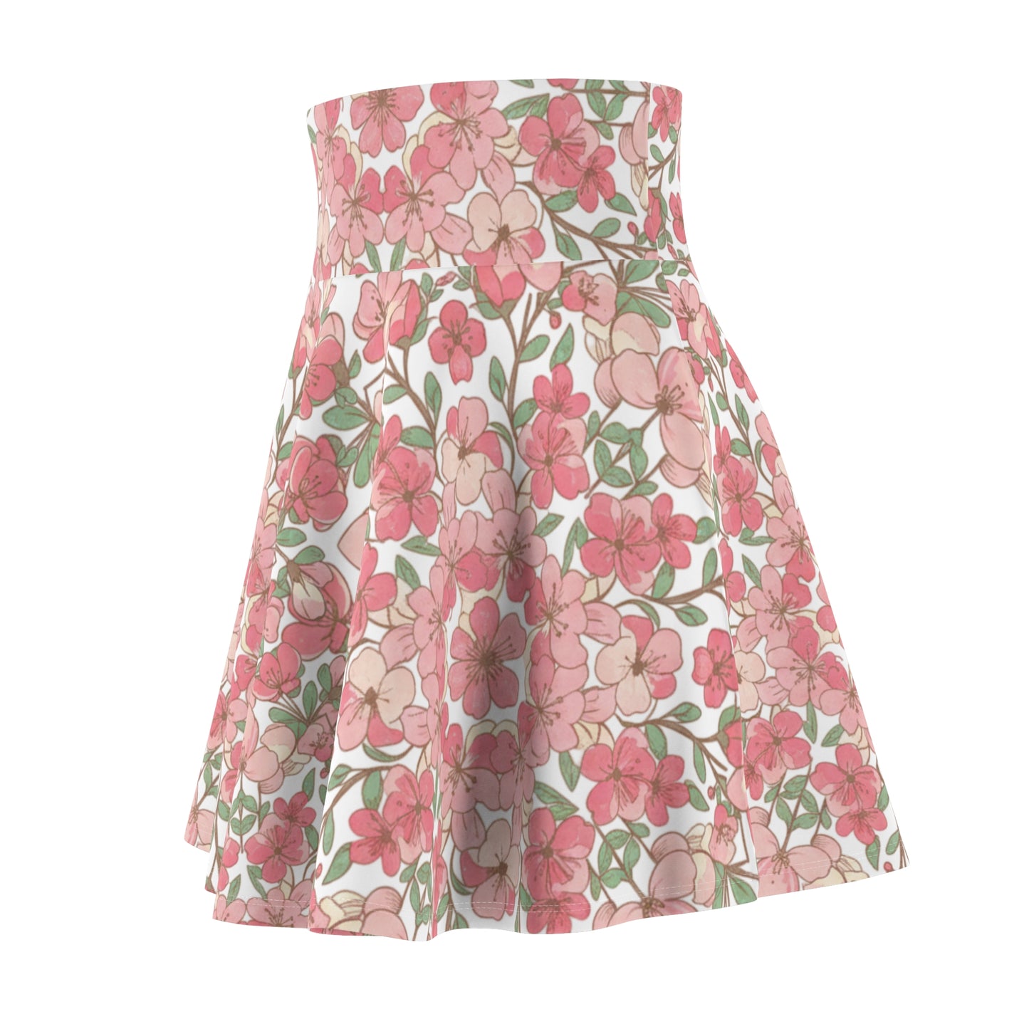 Pink Floral Skater Skirt — Vintage Bouquet AOP