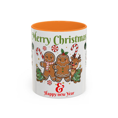 Merry Christmas & Happy New Year Gingerbread Holiday Mug (11oz/15oz)