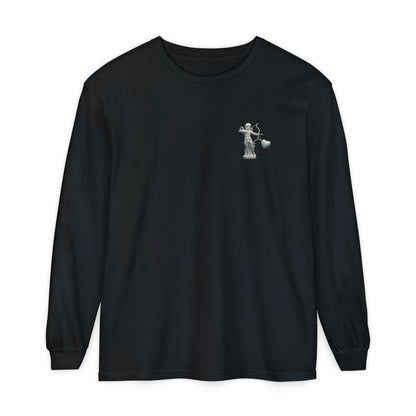 Cupid Cherub Long Sleeve Tee — Vintage Cupid Heart Graphic