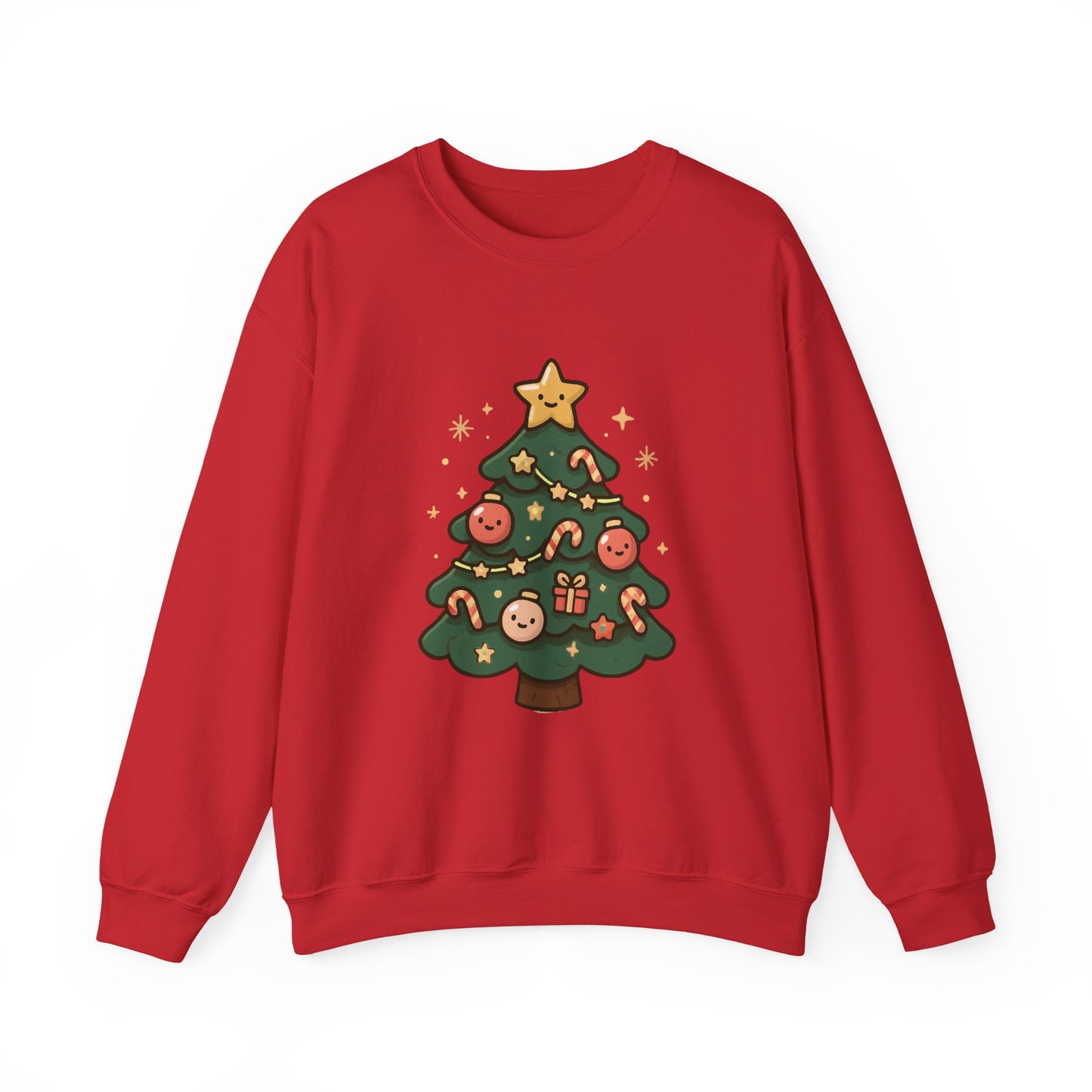 Cozy Christmas Sweatshirt, Holiday Gift, Unisex Crewneck, Winter Apparel, Festive Clothing, Christmas Tree Design