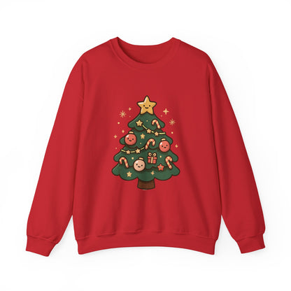 Cozy Christmas Sweatshirt, Holiday Gift, Unisex Crewneck, Winter Apparel, Festive Clothing, Christmas Tree Design