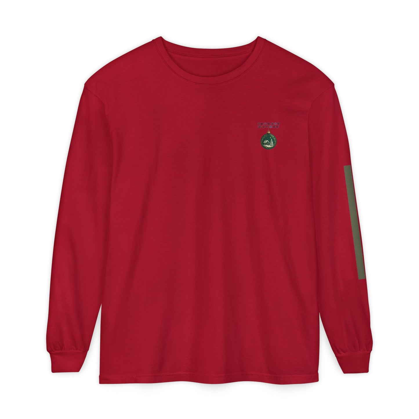 Minimalist Green Drop Long Sleeve T-Shirt