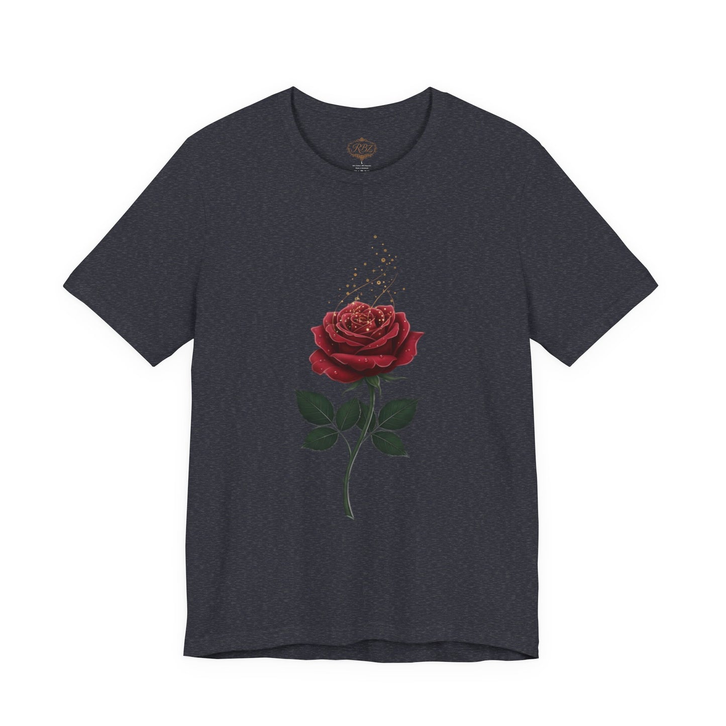 Red Rose Graphic Tee - Vintage Single Bloom T-Shirt