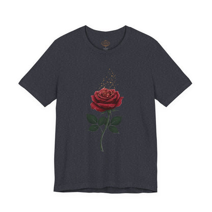 Red Rose Graphic Tee - Vintage Single Bloom T-Shirt