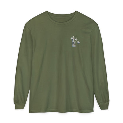 Cupid Cherub Long Sleeve Tee — Vintage Cupid Heart Graphic