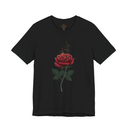 Red Rose Graphic Tee - Vintage Single Bloom T-Shirt