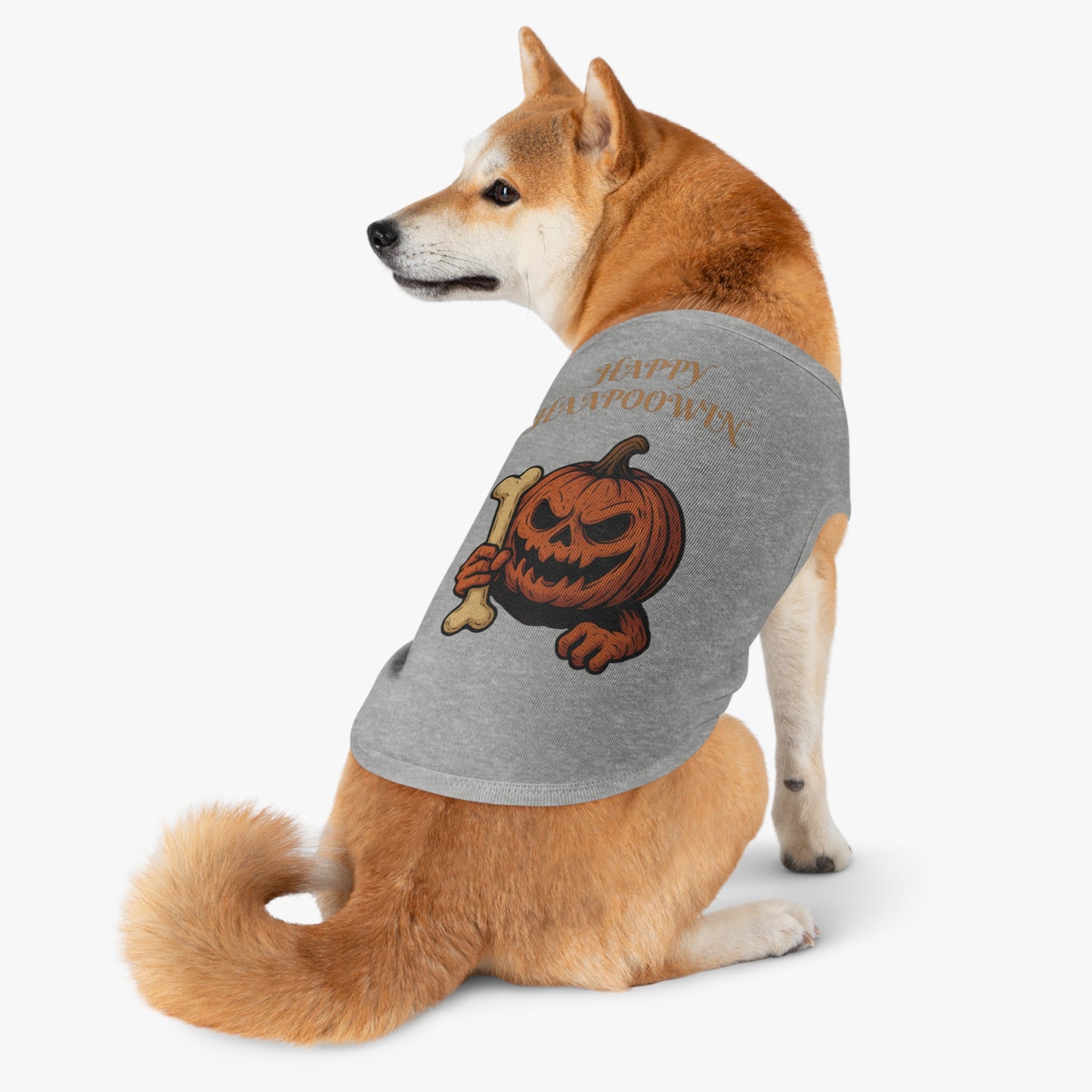 Halloween Pet Tank Top, Dog Costume, Pumpkin Themed, Fall Fashion, Pet Apparel, Seasonal Wear