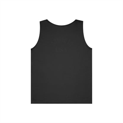 American Flag Tank Top — Vintage USA Patch "Made in USA" Sleeveless Tee
