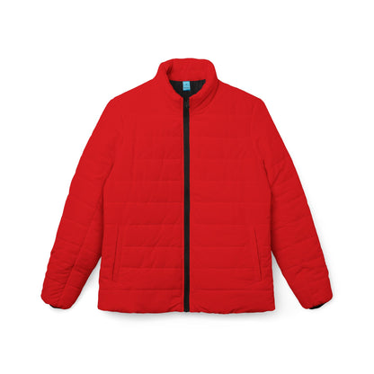 Women's Red Puffer Jacket — Lightweight Insulated Winter Coat