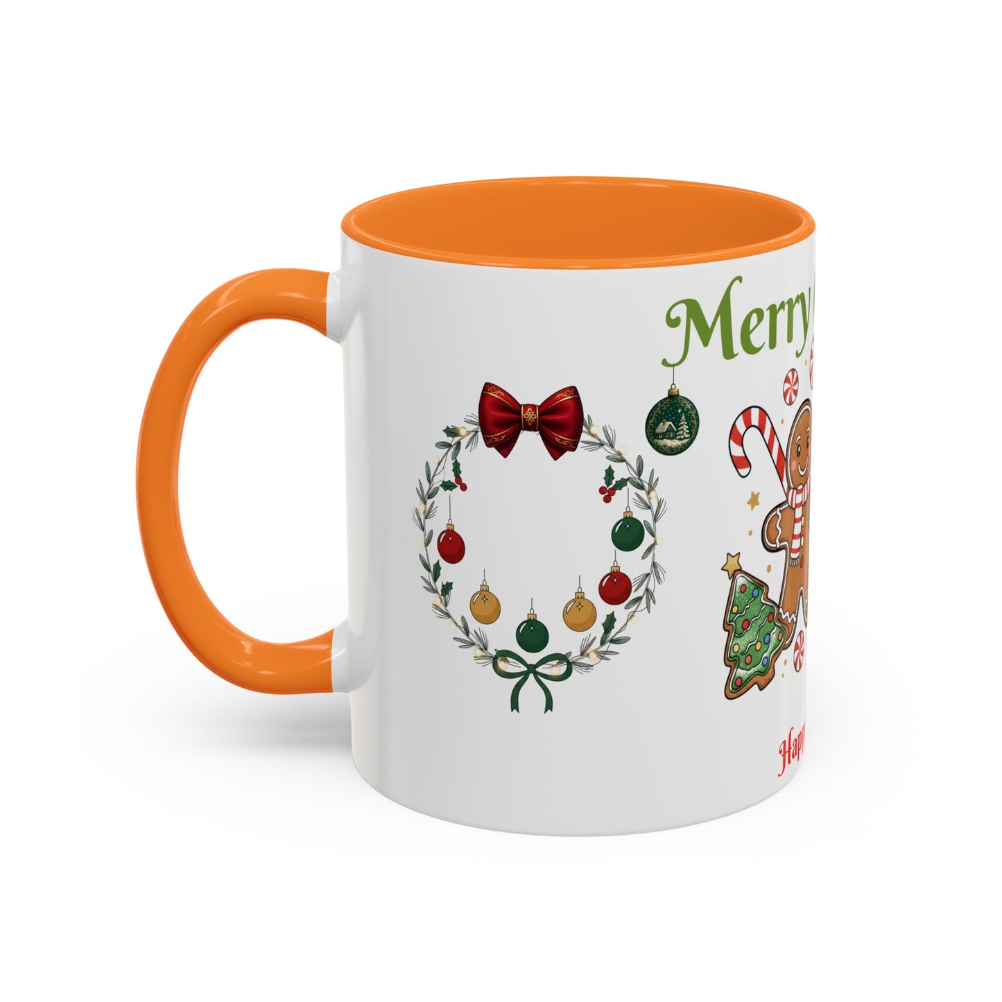 Merry Christmas & Happy New Year Gingerbread Holiday Mug (11oz/15oz)