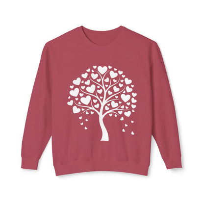 Heart Tree Crewneck Sweatshirt — Cute Love Tree Graphic Pullover
