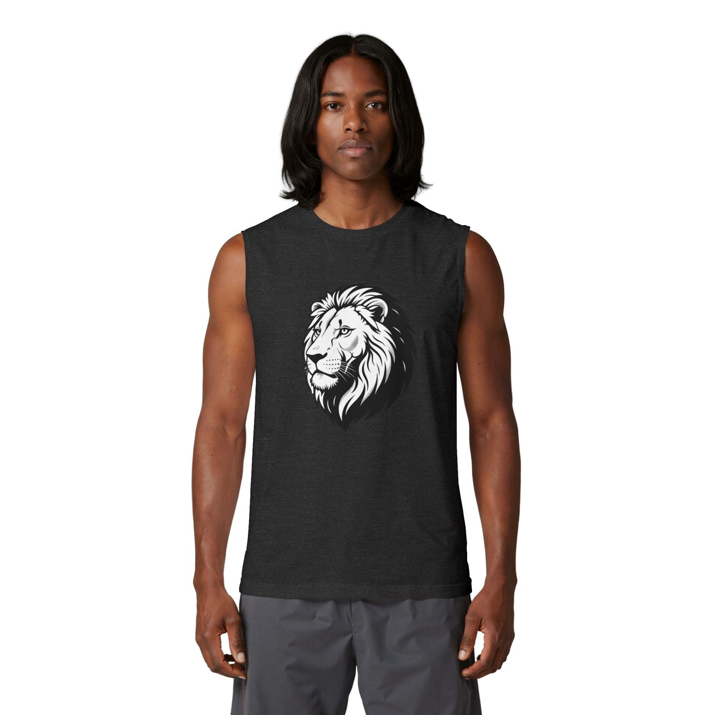 Lion Head Muscle Tank — Majestic Graphic Sleeveless Shirt