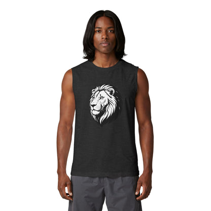 Lion Head Muscle Tank — Majestic Graphic Sleeveless Shirt