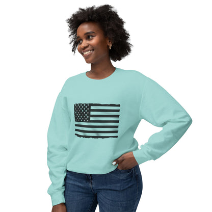 Vintage Distressed American Flag Sweatshirt
