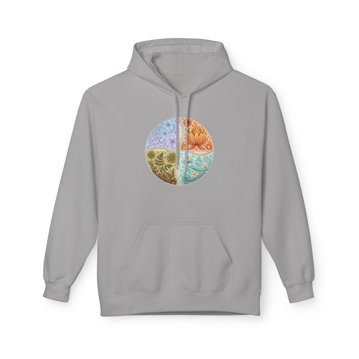 Yin Yang Seasons Hoodie — Colorful Seasonal Mandala Pullover