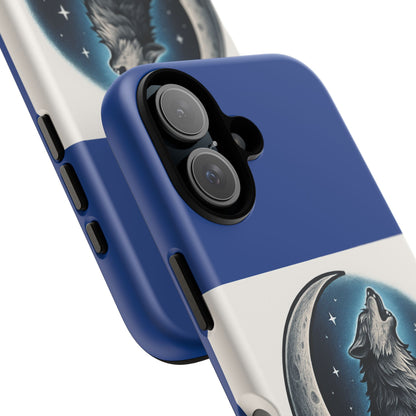 Wolf Moon Phone Case, Tough Cases for Animal Lovers, Gift for Her, Night Sky Aesthetic, Unique Phone Accessories