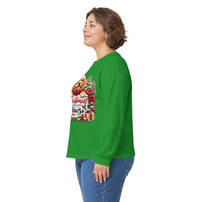Christmas Is Better With Paws – Golden Retriever Christmas Unisex Long Sleeve Shirt