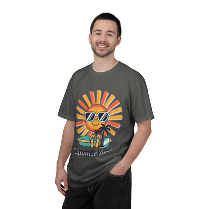 Summer Vibes T-Shirt — Retro Sun with Sunglasses Beach Graphic