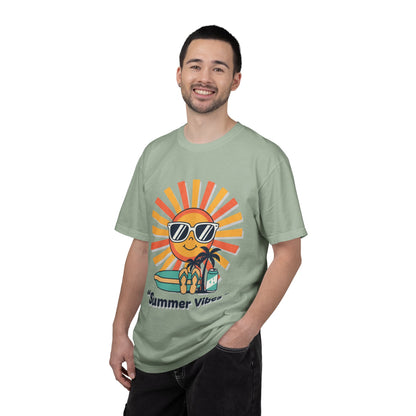 Summer Vibes T-Shirt — Retro Sun with Sunglasses Beach Graphic