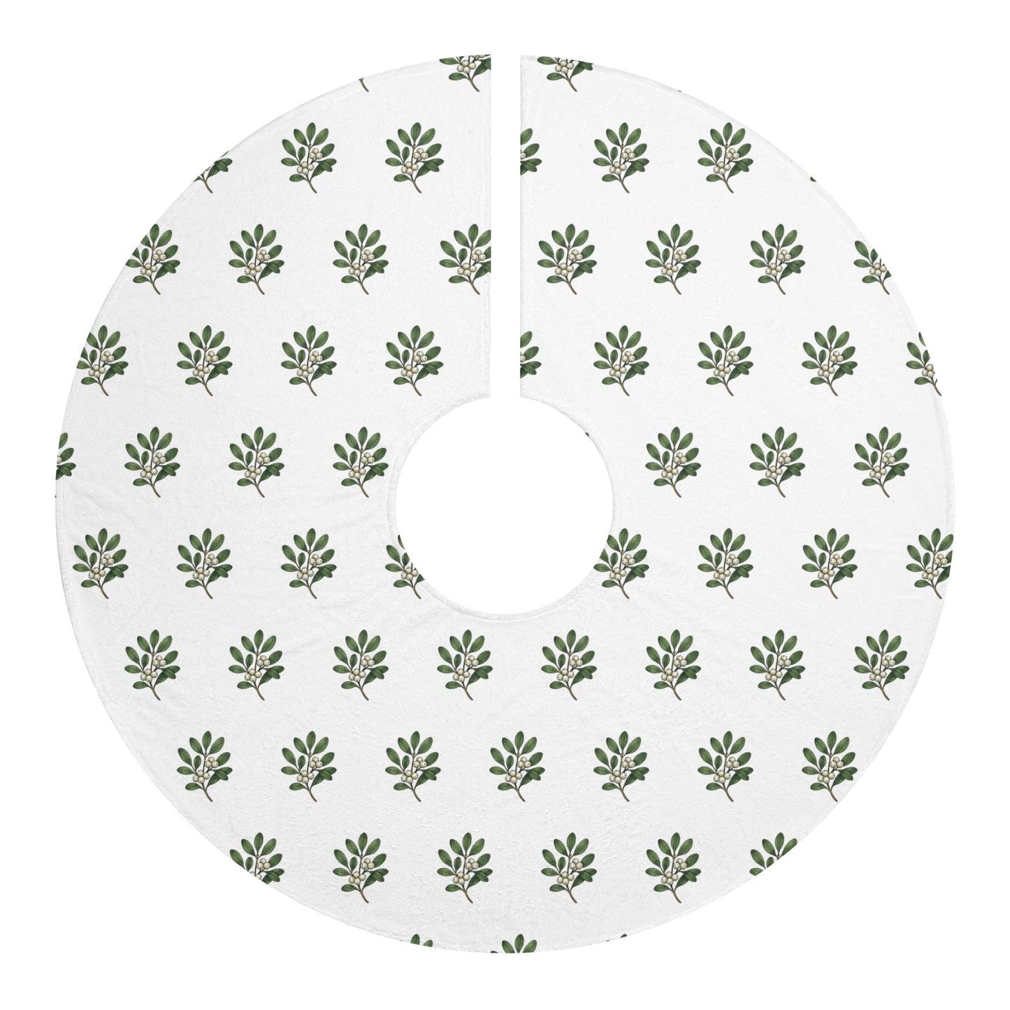 Mistletoe Christmas Tree Skirt - Festive Holiday Decor