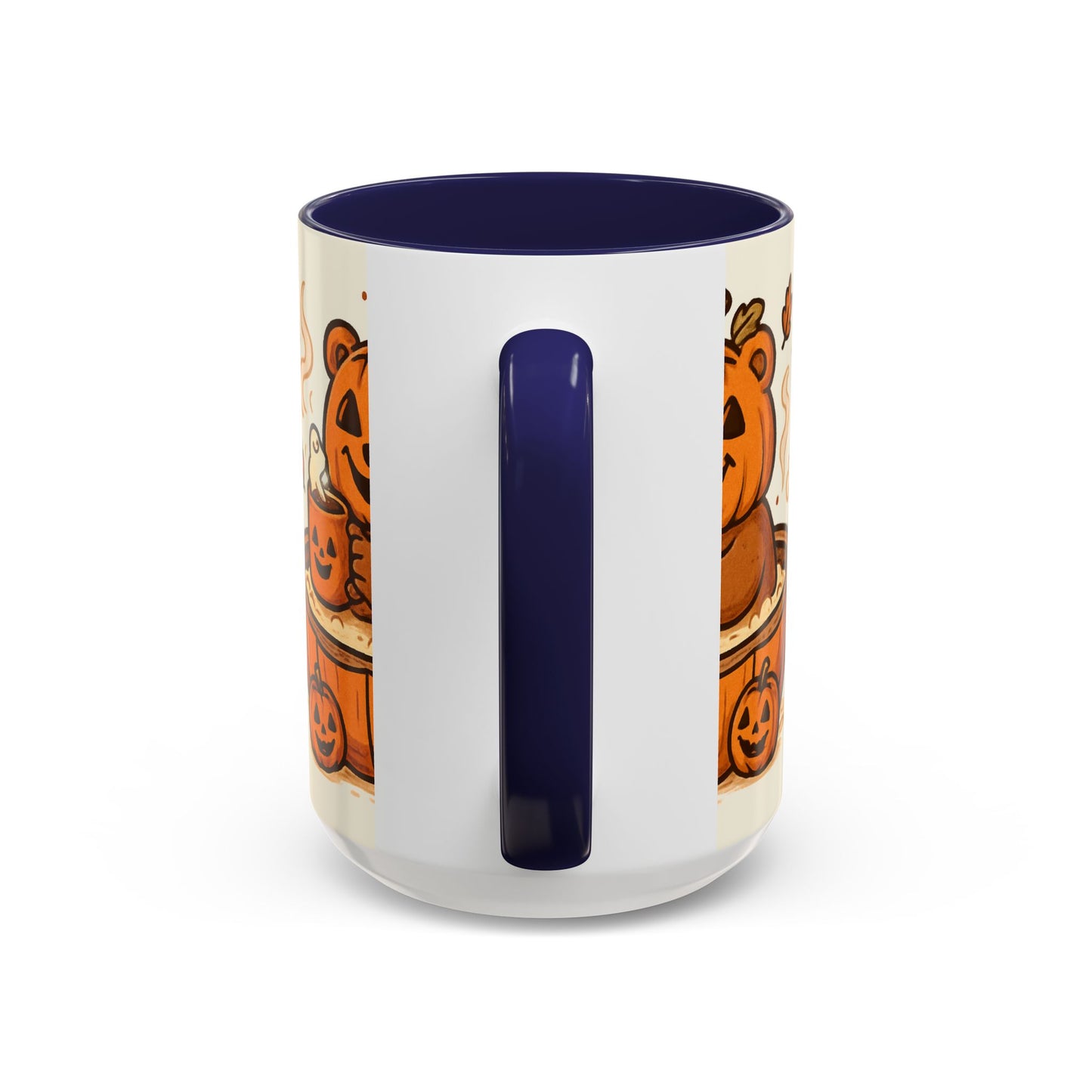 Halloween Bear Coffee Mug, Cute Pumpkin Mug, Fall Decor Gift, Cozy Autumn Drinkware, Seasonal Sip, Holiday Mug