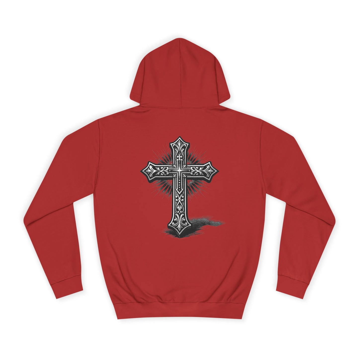 Religious Cross Hoodie — Ornate Gothic Cross Pullover