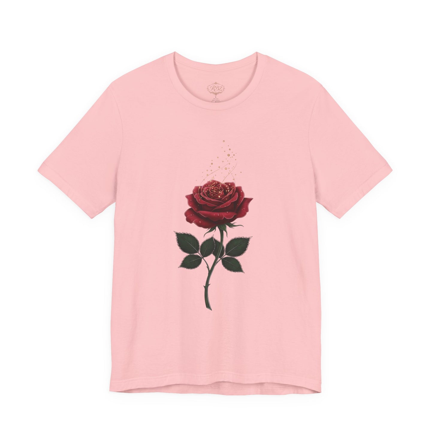 Red Rose Graphic Tee - Vintage Single Bloom T-Shirt