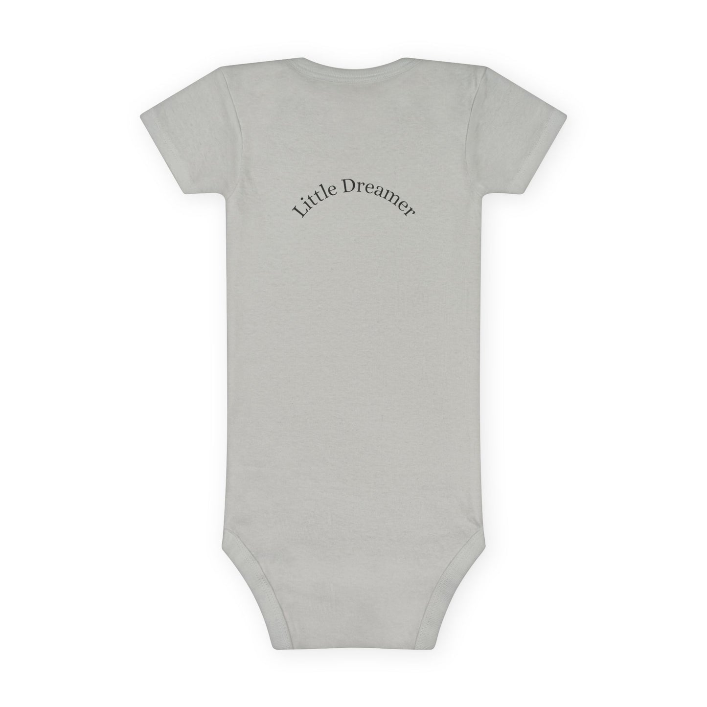 Baby Onesie - 'Little Dreamer' Moon & Sleeping Baby Short Sleeve Bodysuit