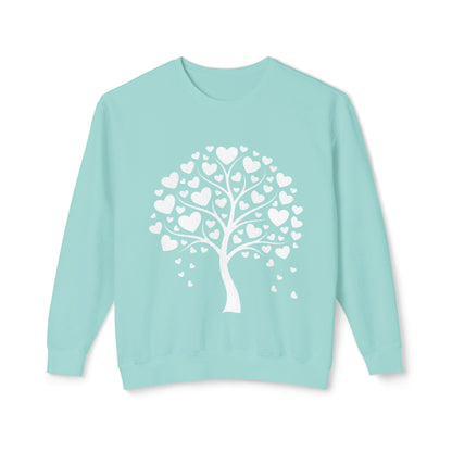 Heart Tree Crewneck Sweatshirt — Cute Love Tree Graphic Pullover