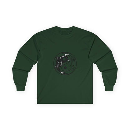 Yin Yang Koi Fish Long Sleeve Tee — Zen Balance Graphic Shirt